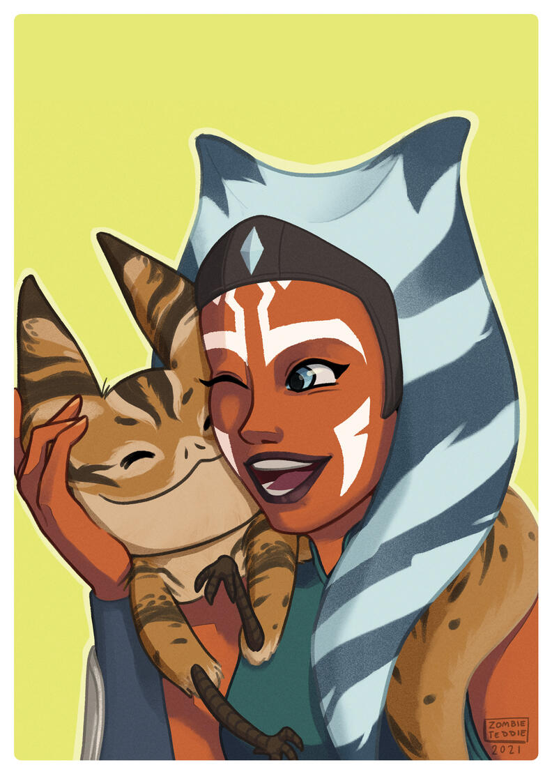 Ahsoka + Loth Cat, 2021, Digital