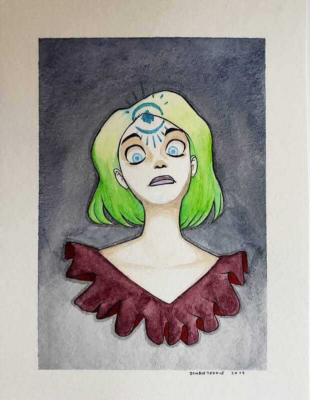 Clairvoyance, 2019, Watercolor
